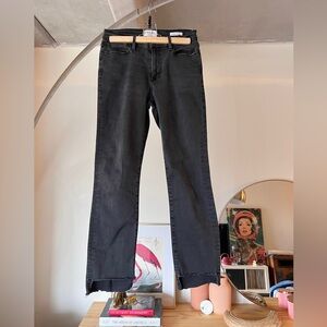 Frame Denim "Le High Straight" Sz 28 x 25" Inseam High/Low Hem Dark Gray / Black
